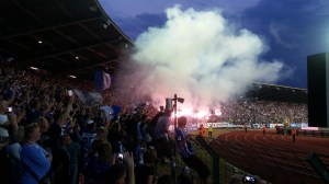 Hertha BSC pyro show